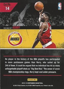 2012-13 Panini Contenders - Playoff Contenders #14 Robert Horry Back