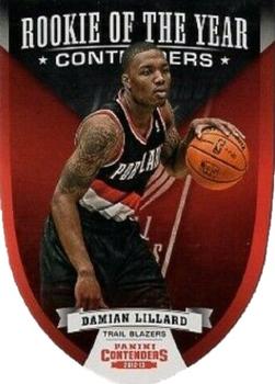 2012-13 Panini Contenders - Rookie Of The Year Contenders #5 Damian Lillard Front