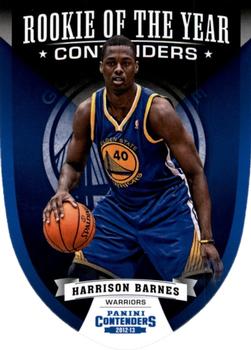 2012-13 Panini Contenders - Rookie Of The Year Contenders #7 Harrison Barnes Front