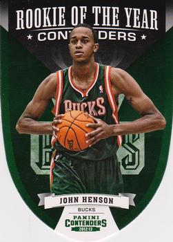 2012-13 Panini Contenders - Rookie Of The Year Contenders #9 John Henson Front