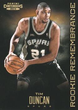 2012-13 Panini Contenders - Rookie Remembrance #13 Tim Duncan Front