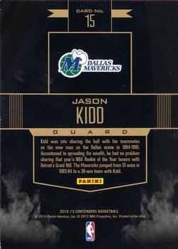 2012-13 Panini Contenders - Rookie Remembrance #15 Jason Kidd Back