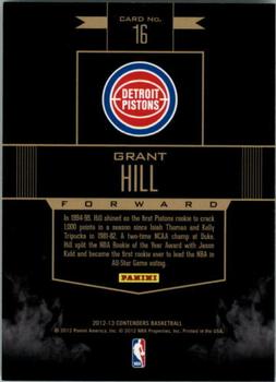 2012-13 Panini Contenders - Rookie Remembrance #16 Grant Hill Back
