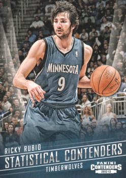 2012-13 Panini Contenders - Statistical Contenders #9 Ricky Rubio Front