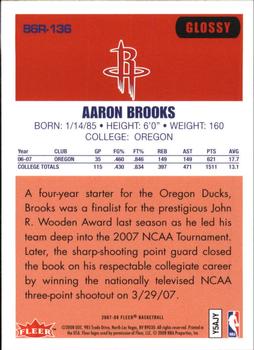 2007-08 Fleer - 86-87 Retro Rookies Glossy #86R-136 Aaron Brooks Back