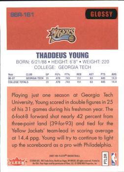 2007-08 Fleer - 86-87 Retro Rookies Glossy #86R-161 Thaddeus Young Back
