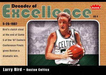 2007-08 Fleer - Decades of Excellence Glossy #1 Larry Bird Front