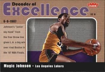 2007-08 Fleer - Decades of Excellence Glossy #2 Magic Johnson Front