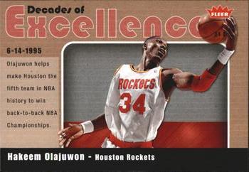2007-08 Fleer - Decades of Excellence Glossy #7 Hakeem Olajuwon Front