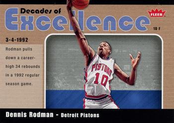2007-08 Fleer - Decades of Excellence Glossy #11 Dennis Rodman Front