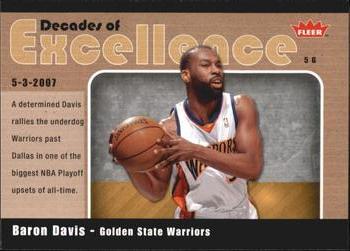 2007-08 Fleer - Decades of Excellence Glossy #19 Baron Davis Front