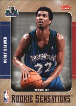 2007-08 Fleer - Rookie Sensations Glossy #RS-7 Corey Brewer Front