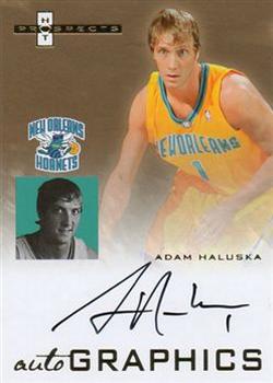 2007-08 Fleer Hot Prospects - Autographics #AU-AH Adam Haluska Front