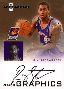 2007-08 Fleer Hot Prospects - Autographics #AU-DS D.J. Strawberry Front