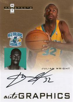 2007-08 Fleer Hot Prospects - Autographics #AU-JW Julian Wright Front