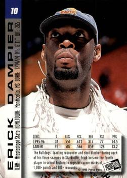 1996 Press Pass #10 Erick Dampier Back