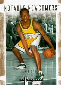 2007-08 Fleer Hot Prospects - Notable Newcomers #NN-7 Jeff Green Front