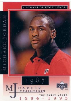 1998 Upper Deck Michael Jordan Career Collection #2 Michael Jordan/Pictures of Excellence 1987 Front