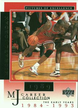 1998 Upper Deck Michael Jordan Career Collection #3 Michael Jordan/Pictures of Excellence 1989 Front