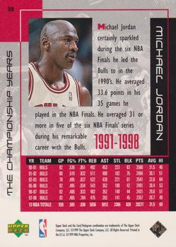 1999 Upper Deck Michael Jordan Career Collection #30 Michael Jordan Back