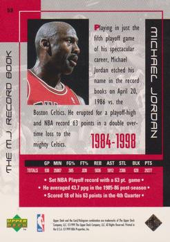 1999 Upper Deck Michael Jordan Career Collection #53 Michael Jordan Back