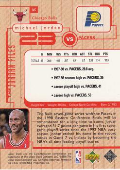 1998 Upper Deck Michael Jordan Living Legend #145 Michael Jordan Back