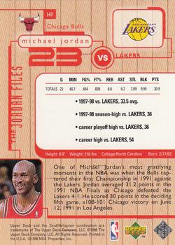 1998 Upper Deck Michael Jordan Living Legend #147 Michael Jordan Back