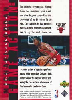 1998 Upper Deck Michael Jordan Living Legend - Game Action Red #G1 Michael Jordan Back