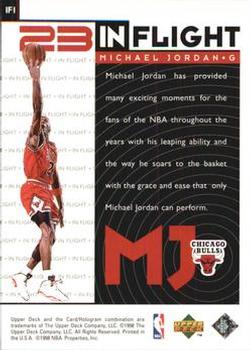 1998 Upper Deck Michael Jordan Living Legend - In-Flight #IF1 Michael Jordan Back