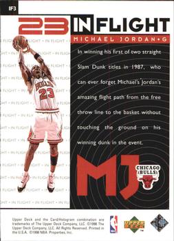 1998 Upper Deck Michael Jordan Living Legend - In-Flight #IF3 Michael Jordan Back