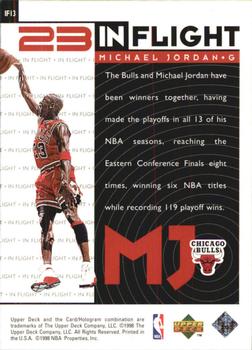 1998 Upper Deck Michael Jordan Living Legend - In-Flight #IF13 Michael Jordan Back
