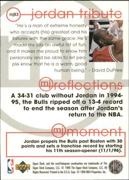 1997-98 Upper Deck Michael Jordan Tribute #MJ83 Michael Jordan Back