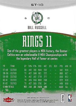 2007-08 Fleer Hot Prospects - Stat Tracker #ST-10 Bill Russell Back