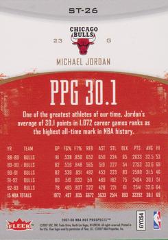 2007-08 Fleer Hot Prospects - Stat Tracker #ST-26 Michael Jordan Back