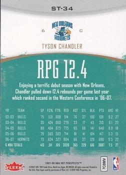 2007-08 Fleer Hot Prospects - Stat Tracker #ST-34 Tyson Chandler Back