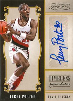 2012-13 Panini Timeless Treasures - Timeless Signatures #35 Terry Porter Front