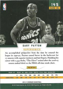 2012-13 Panini Marquee #145 Gary Payton Back