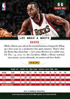 2012-13 Panini Marquee #66 Luc Richard Mbah a Moute Back