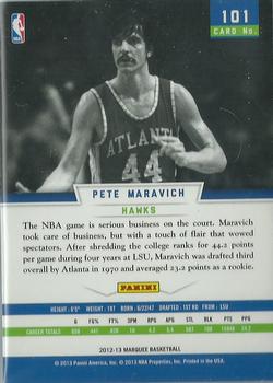 2012-13 Panini Marquee #101 Pete Maravich Back