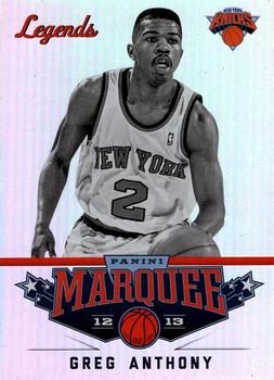 2012-13 Panini Marquee #136 Greg Anthony Front