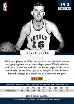2012-13 Panini Marquee #143 Jerry Lucas Back