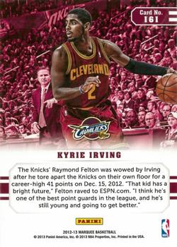 2012-13 Panini Marquee #161 Kyrie Irving Back