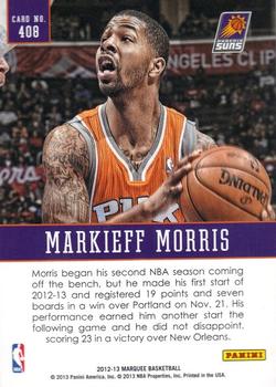 2012-13 Panini Marquee #408 Markieff Morris Back