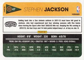 2012-13 Panini Past & Present #47 Stephen Jackson Back