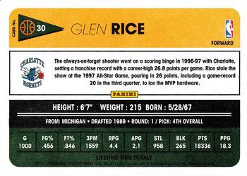 2012-13 Panini Past & Present #30 Glen Rice Back