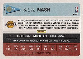 2012-13 Panini Past & Present #59 Steve Nash Back