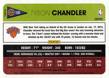 2012-13 Panini Past & Present #131 Tyson Chandler Back