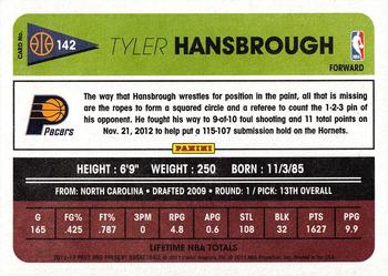 2012-13 Panini Past & Present #142 Tyler Hansbrough Back