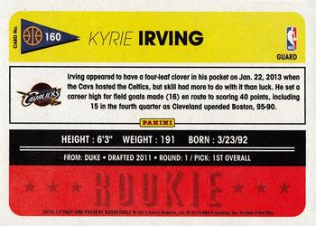 2012-13 Panini Past & Present #160 Kyrie Irving Back