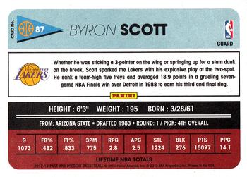 2012-13 Panini Past & Present #87 Byron Scott Back